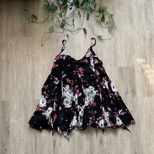Free People Floral Print Trapeze boho Slip Dress